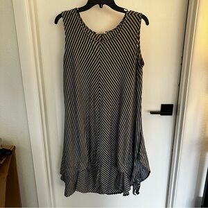 Neon Buddha Striped Black and White Sleeveless Dress size M